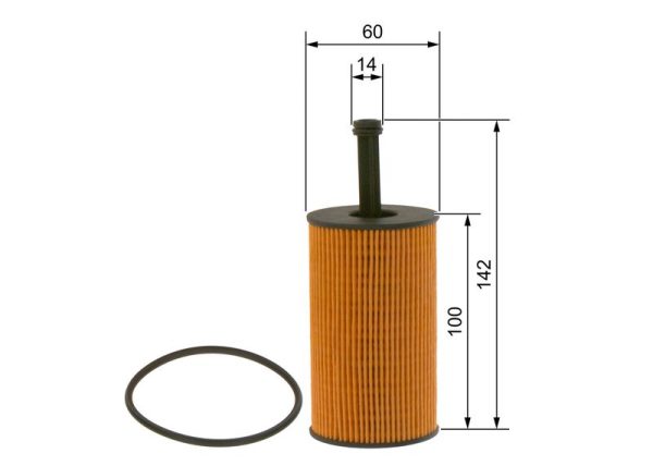 Filtro olio Bosch 1457429193 con guarnizione per Citroen
