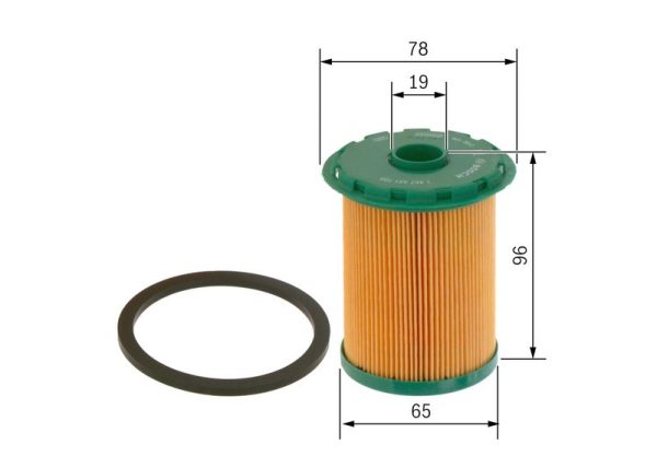 Filtro Carburante Bosch 1457431720 Cartuccia per Renault Opel Nissan