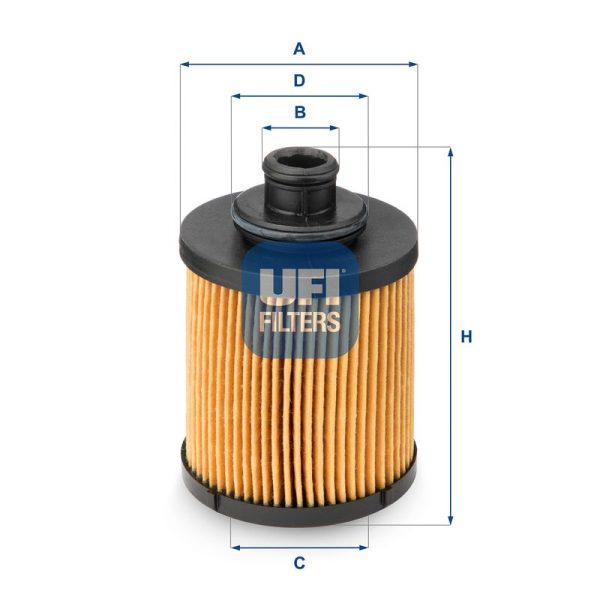 Filtro olio UFI 2503100 per Fiat Punto Panda 500 Opel Corsa Astra Ford Ka