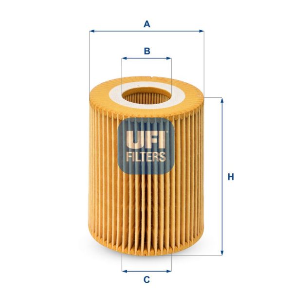 Filtro olio UFI 2502700 per Opel Astra G H Corsa C Meriva Combo Honda Civic