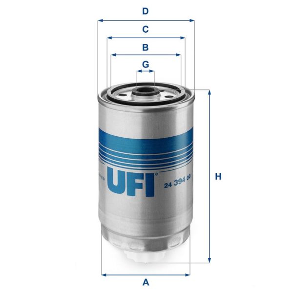 Filtro carburante UFI 2439400 per Iveco Daily Renault Mascott Santana Bus Camion