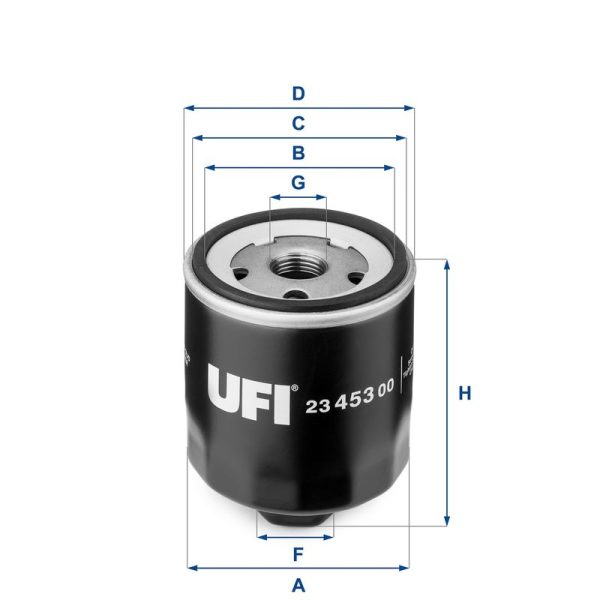 Filtro Olio UFI 2345300 Audi Seat Skoda Volkswagen 3/4-16 UNF